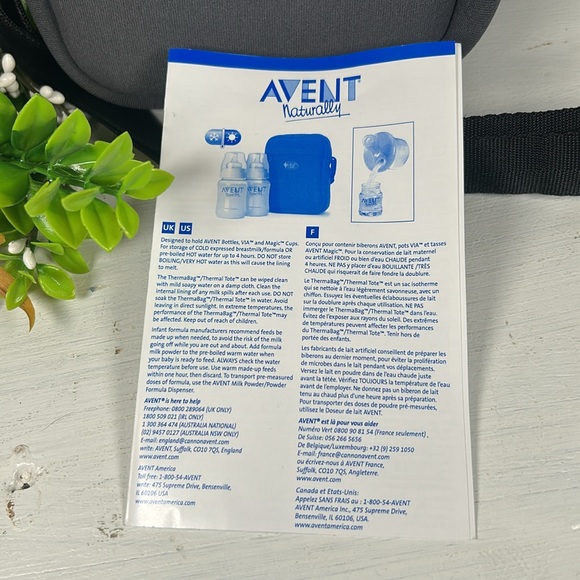 NWT Avent 3M Thinsulate Bag Microfiber Adjustable Strap Bottles Water Snack Bag - Picture 5 of 14